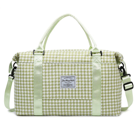 Darrahopens Home & Garden > Travel > Backpacks Green Expandable Large Capacity Travel Bag - Short Trip Duffle with Trolley Sleeve, Maternity & Gym Storage (47x17x30 cm)