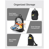 Darrahopens Home & Garden > Travel > Backpacks Green Modern Urban Sling Bag Crossbody Chest Pack with Quick Adjustable Strap Compact Daypack for Travel and Daily Commute