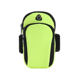 Darrahopens Home & Garden > Travel > Backpacks Green Sports Running Armband Bag Water Resistant Phone Pouch with Dual Zipper Pockets Earphone Hole for Gym Jogging Cycling Fits 6.5 Inch Smartphones