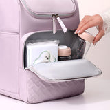 Darrahopens Home & Garden > Travel > Backpacks Green Stylish Quilted Diaper Bag Backpack - Large 17L Capacity Lightweight Nappy Bag for Mum