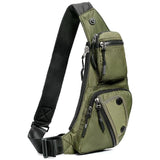 Darrahopens Home & Garden > Travel > Backpacks Green Tactical Style Sling Bag Crossbody Chest Pack Lightweight Daypack for Travel Hiking and Cycling Fits 8.3 Inch Notebook Ideal for Australian Outdoors