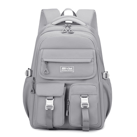 Darrahopens Home & Garden > Travel > Backpacks Grey Large Capacity Waterproof Student Backpack - Fits 15-Inch Laptop, Multi-Pocket Travel Daypack