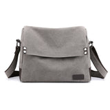 Darrahopens Home & Garden > Travel > Backpacks Grey Men's Large Capacity Canvas Messenger Bag Lightweight Multi-Pocket Crossbody Shoulder Bag for Work Casual Travel iPad Compatible