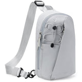 Darrahopens Home & Garden > Travel > Backpacks Grey Modern Urban Sling Bag Crossbody Chest Pack with Quick Adjustable Strap Compact Daypack for Travel and Daily Commute