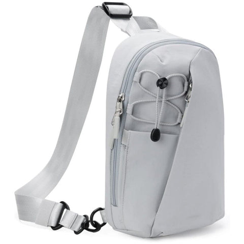 Darrahopens Home & Garden > Travel > Backpacks Grey Modern Urban Sling Bag Crossbody Chest Pack with Quick Adjustable Strap Compact Daypack for Travel and Daily Commute