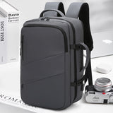 Darrahopens Home & Garden > Travel > Backpacks Grey Premium Business Expandable Travel Backpack with External USB Charging - 20-35L Large-Capacity & Waterproof Commuter Daypack