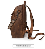 Darrahopens Home & Garden > Travel > Backpacks Grey Stylish Anti-Theft Backpack for Women - Vintage PU Leather Convertible Rucksack & Shoulder Bag