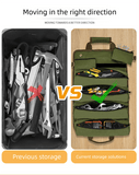 Darrahopens Home & Garden > Travel > Backpacks Heavy Duty Tool Roll Up Bag Organiser Multi-Pocket Canvas Carry Pouch for Electrician DIY Mechanic & 4WD Camping Light Grey