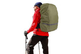 Darrahopens Home & Garden > Travel > Backpacks High-Visibility Backpack Rain Cover with Reflective Strip Water-Resistant Outdoor Night Travel Bag Cover -Army Green / L
