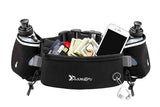 Darrahopens Home & Garden > Travel > Backpacks Hydration Running Belt with 2 Water Bottles and Phone Pouch for Marathon Hiking - Black