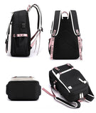 Darrahopens Home & Garden > Travel > Backpacks K-Pop Demon Hunters Anime School Backpack Cute Cartoon Bag for Students black_tfrf black 10