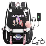 Darrahopens Home & Garden > Travel > Backpacks K-Pop Demon Hunters Anime School Backpack Cute Cartoon Bag for Students black_tfrf black 10