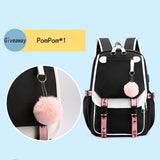 Darrahopens Home & Garden > Travel > Backpacks K-Pop Demon Hunters Anime School Backpack Cute Cartoon Bag for Students rosa_tfrf pink 10