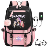 Darrahopens Home & Garden > Travel > Backpacks K-Pop Demon Hunters Anime School Backpack Cute Cartoon Bag for Students rosa_tfrf pink 10