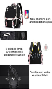 Darrahopens Home & Garden > Travel > Backpacks K-Pop Demon Hunters Anime School Backpack Cute Cartoon Bag for Students rosa_tfrf pink 10