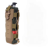 Darrahopens Home & Garden > Travel > Backpacks Khaki Adjustable Tactical Water Bottle Pouch - Multi-Functional MOLLE Compatible Accessory Bag for Hiking & Outdoor Survival