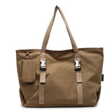 Darrahopens Home & Garden > Travel > Backpacks Khaki Modern Utility Tote Bag for Women - Large Capacity Shoulder Bag with Detachable Pouch for Work, School & Travel