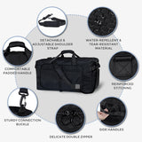 Darrahopens Home & Garden > Travel > Backpacks Large Capacity Foldable Travel Duffle Bag - Detachable Shoulder Strap, Gym & Yoga Storage, Business Luggage & Sports Bag (24.5x11.5x14 inches)