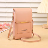 Darrahopens Home & Garden > Travel > Backpacks Light pink Touch Screen Crossbody Phone Bag for Women Small Shoulder Purse with Dual Zippers and Card Slots Compact Travel Pouch Australian Lifestyle
