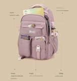 Darrahopens Home & Garden > Travel > Backpacks Light Purple Large Capacity Waterproof Student Backpack - Fits 15-Inch Laptop, Multi-Pocket Travel Daypack