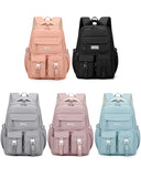 Darrahopens Home & Garden > Travel > Backpacks Light Purple Large Capacity Waterproof Student Backpack - Fits 15-Inch Laptop, Multi-Pocket Travel Daypack