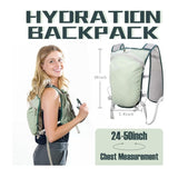Darrahopens Home & Garden > Travel > Backpacks Lightweight Hydration Backpack Running Vest with Adjustable Chest Straps Breathable Trail Running Pack for Cycling and Marathons Fits 24-50 Inch Chest