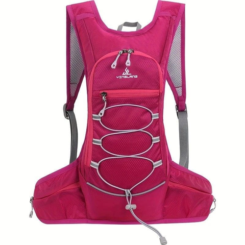 Darrahopens Home & Garden > Travel > Backpacks Lightweight Trail Running Hydration Backpack, Cycling Hiking Mountaineering Backpack, Night-Reflective Breathable Design(PINK)