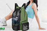 Darrahopens Home & Garden > Travel > Backpacks Mesh Beach Backpack with Wet Pocket Drawstring Waterproof Swimming Gym Bag for Men Women - Green