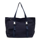 Darrahopens Home & Garden > Travel > Backpacks Navy Blue Modern Utility Tote Bag for Women - Large Capacity Shoulder Bag with Detachable Pouch for Work, School & Travel