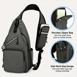 Darrahopens Home & Garden > Travel > Backpacks New Men's Chest Bag Lightweight Oxford Crossbody, Water-Resistant Durable Anti-Burden Shoulder Pack, Minimalist Casual Commute Cycling Sports Sling Bag(BLACK)