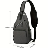 Darrahopens Home & Garden > Travel > Backpacks New Men's Chest Bag Lightweight Oxford Crossbody, Water-Resistant Durable Anti-Burden Shoulder Pack, Minimalist Casual Commute Cycling Sports Sling Bag(BLACK)