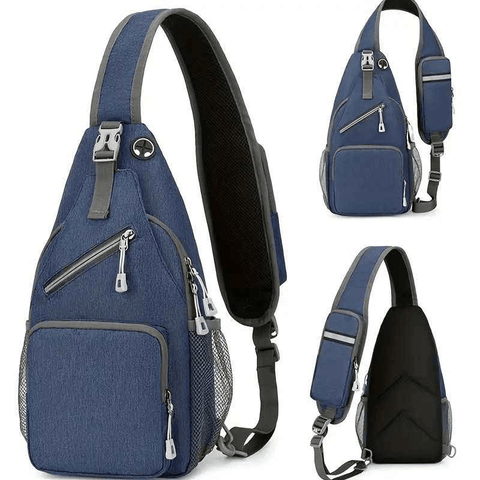 Darrahopens Home & Garden > Travel > Backpacks New Men's Chest Bag Lightweight Oxford Crossbody, Water-Resistant Durable Anti-Burden Shoulder Pack, Minimalist Casual Commute Cycling Sports Sling Bag（dark blue）