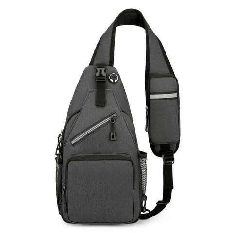 Darrahopens Home & Garden > Travel > Backpacks New Men's Chest Bag Lightweight Oxford Crossbody, Water-Resistant Durable Anti-Burden Shoulder Pack, Minimalist Casual Commute Cycling Sports Sling Bag（Dark grey）