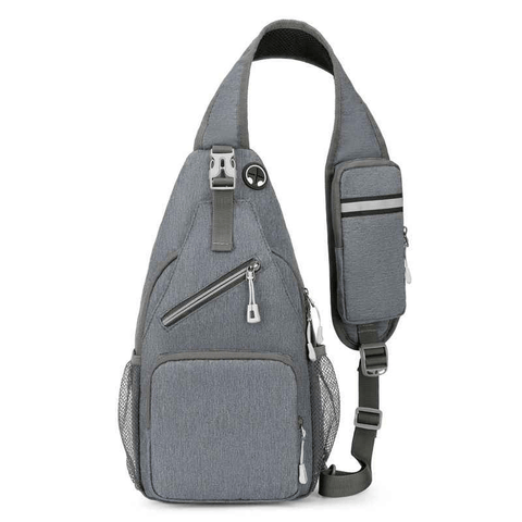 Darrahopens Home & Garden > Travel > Backpacks New Men's Chest Bag Lightweight Oxford Crossbody, Water-Resistant Durable Anti-Burden Shoulder Pack, Minimalist Casual Commute Cycling Sports Sling Bag（Light grey）
