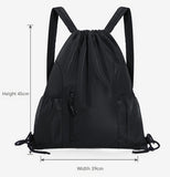Darrahopens Home & Garden > Travel > Backpacks One-Piece Backpack - Drawstring Backpack - Large Capacity - Lightweight - Separate Wet and Dry Compartments, Sports Backpack - Suitable for Travel and Fitness - Black