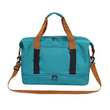 Darrahopens Home & Garden > Travel > Backpacks Peacock blue Large Capacity Travel Duffel Bag for Women with Yoga Mat Holder and Shoe Compartment Water Resistant Weekend Bag Ideal for Local Gym and Travel Use