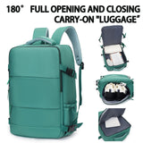 Darrahopens Home & Garden > Travel > Backpacks Pink 25L Travel Laptop Backpack with Shoe Compartment 180 Degree Opening Carry On Rucksack Fits 14 Inch Laptop Ideal for Business and Weekends