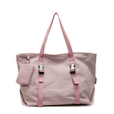Darrahopens Home & Garden > Travel > Backpacks Pink Modern Utility Tote Bag for Women - Large Capacity Shoulder Bag with Detachable Pouch for Work, School & Travel