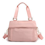 Darrahopens Home & Garden > Travel > Backpacks Pink Women's Large Capacity Water-Resistant Nylon Handbag Multi-Compartment Crossbody Shoulder Bag for Work Travel and Daily Use 30cm