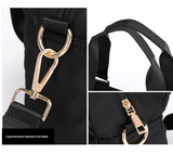 Darrahopens Home & Garden > Travel > Backpacks Pink Women's Large Capacity Water-Resistant Nylon Handbag Multi-Compartment Crossbody Shoulder Bag for Work Travel and Daily Use 30cm