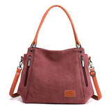 Darrahopens Home & Garden > Travel > Backpacks Purple Women's Canvas Hobo Handbag Large Shoulder Tote Bag Adjustable Crossbody Strap Casual Purse 40cm for Work School Travel