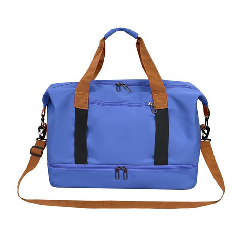 Darrahopens Home & Garden > Travel > Backpacks Royal blue Large Capacity Travel Duffel Bag for Women with Yoga Mat Holder and Shoe Compartment Water Resistant Weekend Bag Ideal for Local Gym and Travel Use