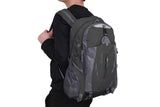 Darrahopens Home & Garden > Travel > Backpacks Water-resistant Hiking Backpack Travel Camping Nylon Outdoor Bag for Men and Women -Black