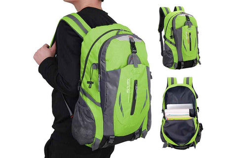 Darrahopens Home & Garden > Travel > Backpacks Water-resistant Hiking Backpack Travel Camping Nylon Outdoor Bag for Men and Women -Green