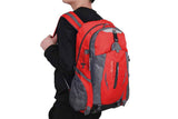 Darrahopens Home & Garden > Travel > Backpacks Water-resistant Hiking Backpack Travel Camping Nylon Outdoor Bag for Men and Women -Red