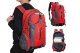 Darrahopens Home & Garden > Travel > Backpacks Water-resistant Hiking Backpack Travel Camping Nylon Outdoor Bag for Men and Women -Red