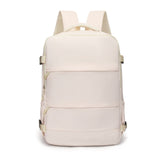 Darrahopens Home & Garden > Travel > Backpacks White 25L Travel Laptop Backpack with Shoe Compartment 180 Degree Opening Carry On Rucksack Fits 14 Inch Laptop Ideal for Business and Weekends