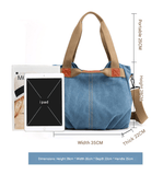 Darrahopens Home & Garden > Travel > Backpacks White Women's Retro Canvas Tote Bag Large Capacity Shoulder Handbag Adjustable Crossbody Strap 35cm for Travel Work & Daily Use