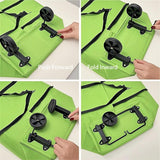 Darrahopens Home & Garden > Travel > Duffel Bags 2-in-1 Collapsible Shopping Trolley with Wheels – Foldable Grocery Cart, Reusable Waterproof Oxford Bag for Supermarket, Picnic & Travel (Green)