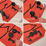 Darrahopens Home & Garden > Travel > Duffel Bags 2-in-1 Collapsible Shopping Trolley with Wheels – Foldable Grocery Cart, Reusable Waterproof Oxford Bag for Supermarket, Picnic & Travel (Red)